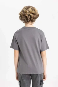 DeFacto Crew Neck Printed Short Sleeve T-Shirt Boy - Image 6