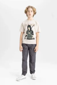 DeFacto Crew Neck Printed Short Sleeve T-Shirt Boy - Image 2