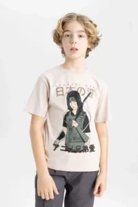DeFacto Crew Neck Printed Short Sleeve T-Shirt Boy - Image 3