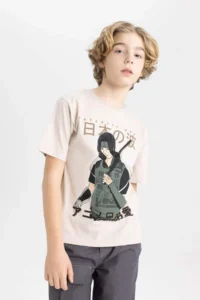 DeFacto Crew Neck Printed Short Sleeve T-Shirt Boy - Image 4