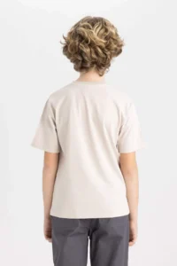 DeFacto Crew Neck Printed Short Sleeve T-Shirt Boy - Image 6
