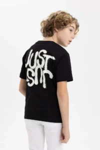 DeFacto Boy's Crew Neck Printed Short Sleeve T-Shirt - Image 4