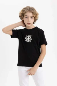 DeFacto Boy's Crew Neck Printed Short Sleeve T-Shirt - Image 5
