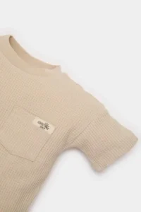 DeFacto Baby Boy Crew Neck Waffle Short Sleeve T-Shirt - Image 2