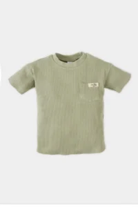 DeFacto Baby Boy Crew Neck Waffle Short Sleeve T-Shirt C2208a525sm
