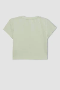 DeFacto Crew Neck Printed Short Sleeve T-Shirt Girl - Image 8
