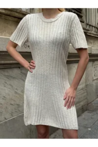 Cool & Sexy Women ribbed Mini Knit Dress - Image 7