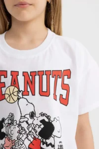 DeFacto Snoopy Crew Neck Short Sleeve T-Shirt Girls - Image 5