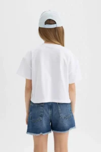 DeFacto Snoopy Crew Neck Short Sleeve T-Shirt Girls - Image 6