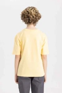 DeFacto Boy's Oversize Wide Fit Crew Neck Printed Short Sleeve T-Shirt - Image 6