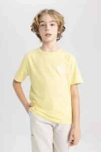 DeFacto Crew Neck Printed Short Sleeve T-Shirt Boy