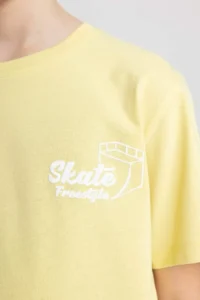 DeFacto Crew Neck Printed Short Sleeve T-Shirt Boy - Image 5