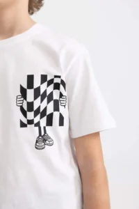 DeFacto Boy's Crew Neck Printed Short Sleeve T-Shirt - Image 5
