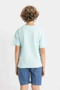DeFacto Crew Neck Printed Short Sleeve T-Shirt Boy - Image 5