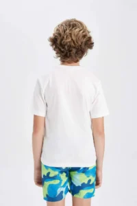 DeFacto Boy's Crew Neck Printed Short Sleeve T-Shirt - Image 7