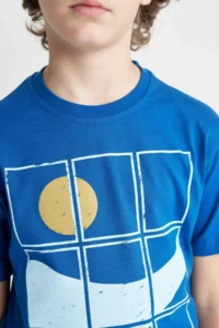DeFacto Boy's Crew Neck Printed Short Sleeve T-Shirt - Image 5