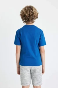 DeFacto Boy's Crew Neck Printed Short Sleeve T-Shirt - Image 6