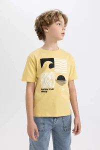 DeFacto Crew Neck Printed Short Sleeve T-Shirt Boy
