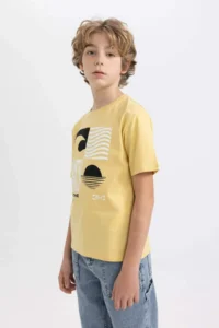 DeFacto Crew Neck Printed Short Sleeve T-Shirt Boy - Image 3