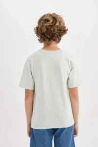 DeFacto Boy's Crew Neck Printed Short Sleeve T-Shirt - Image 6