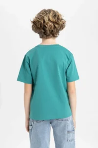 DeFacto Crew Neck Printed Short Sleeve T-Shirt Boy - Image 6
