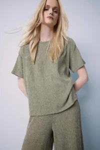 DeFacto Relax Fit Crew Neck Wrapped Short Sleeve T-Shirt