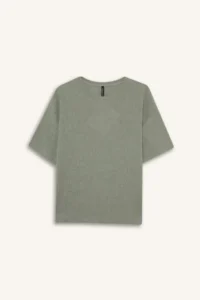 DeFacto Relax Fit Crew Neck Wrapped Short Sleeve T-Shirt - Image 8