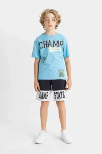DeFacto Oversize Wide Fit Crew Neck Printed Short Sleeve T-Shirt Boy - Image 5