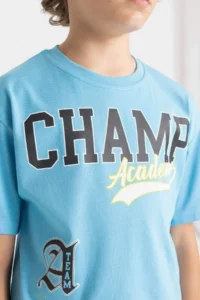 DeFacto Oversize Wide Fit Crew Neck Printed Short Sleeve T-Shirt Boy - Image 8
