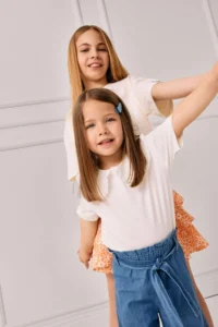 DeFacto Baby Girl Lace Collar Short Sleeve T-Shirt - Image 2