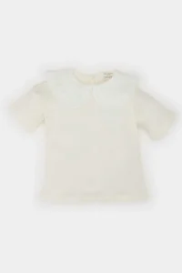 DeFacto Baby Girl Lace Collar Short Sleeve T-Shirt - Image 4
