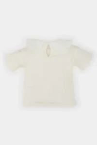 DeFacto Baby Girl Lace Collar Short Sleeve T-Shirt - Image 6