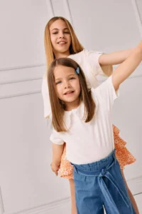DeFacto Baby Girl Lace Collar Short Sleeve T-Shirt - Image 2