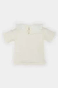 DeFacto Baby Girl Lace Collar Short Sleeve T-Shirt - Image 6