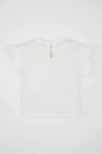 DeFacto Baby Girl Crew Neck Printed Short Sleeve T-Shirt - Image 5