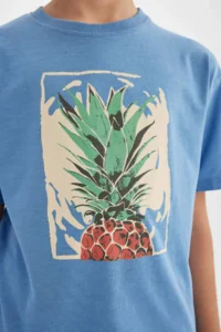 DeFacto Oversize Crew Neck Printed Short Sleeve T-Shirt Boy - Image 5