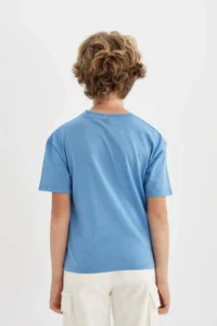 DeFacto Oversize Crew Neck Printed Short Sleeve T-Shirt Boy - Image 6