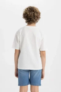 DeFacto Oversize Crew Neck Printed Short Sleeve T-Shirt Boy - Image 6