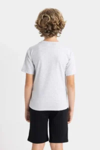 DeFacto NBA Wordmark Crew Neck Short Sleeve T-Shirt Boys - Image 6
