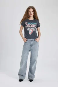 DeFacto Rolling Stones Regular Fit Crew Neck Short Sleeve T-Shirt - Image 2