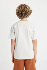 DeFacto Crew Neck Printed Short Sleeve T-Shirt Boy - Image 6