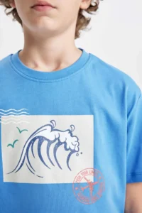 DeFacto Crew Neck Printed Short Sleeve T-Shirt Boy - Image 5