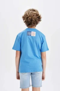 DeFacto Crew Neck Printed Short Sleeve T-Shirt Boy - Image 6
