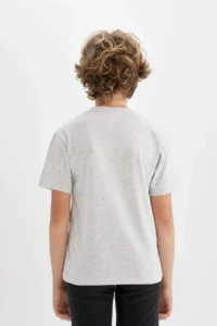 DeFacto Crew Neck Printed Short Sleeve T-Shirt Boy - Image 6