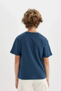 DeFacto Crew Neck Printed Short Sleeve T-Shirt Boy - Image 6