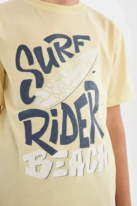 DeFacto Boy's Crew Neck Printed Short Sleeve T-Shirt - Image 7