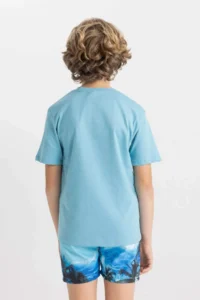 DeFacto Boy's Crew Neck Printed Short Sleeve T-Shirt - Image 7