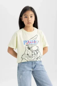 DeFacto Looney Tunes Crew Neck Short Sleeve T-Shirt Girls - Image 3