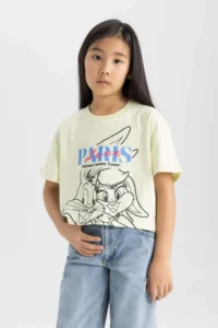 DeFacto Looney Tunes Crew Neck Short Sleeve T-Shirt Girls - Image 4