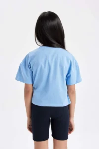 DeFacto Girl's Looney Tunes Crew Neck Short Sleeve Crop T-Shirt - Image 6